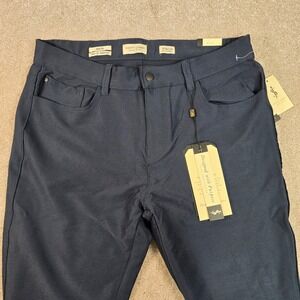 Scott James Mens Slim Fit Stretch Pants Midnight Blue 34x30 NWT SJPT100157